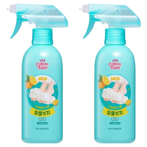 온더바디 코튼풋 발을씻자 풋샴푸 레몬민트향