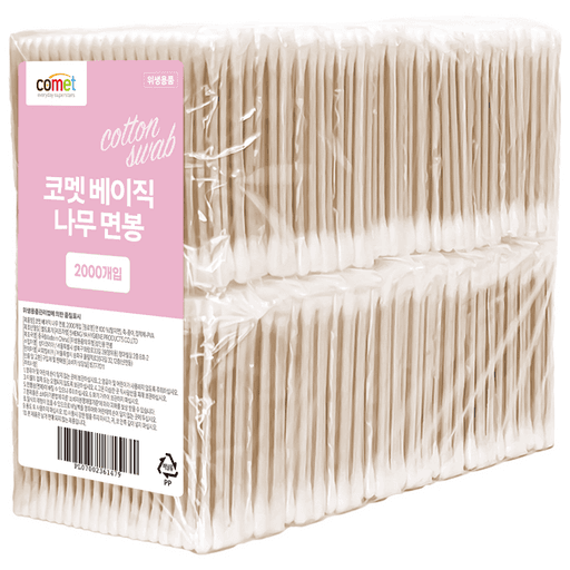 코멧 베이직 나무 순면 면봉